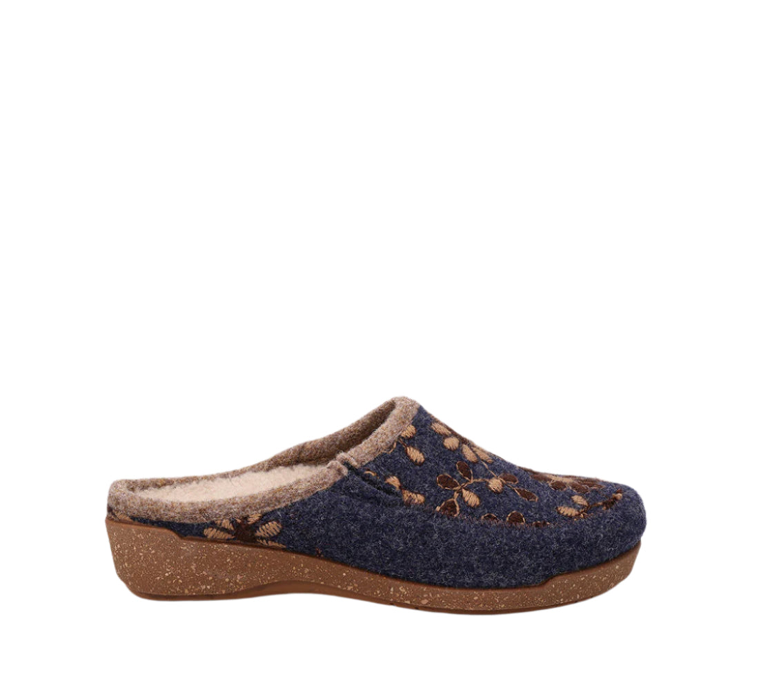 TAOS Woolderness - Navy arch support slippers