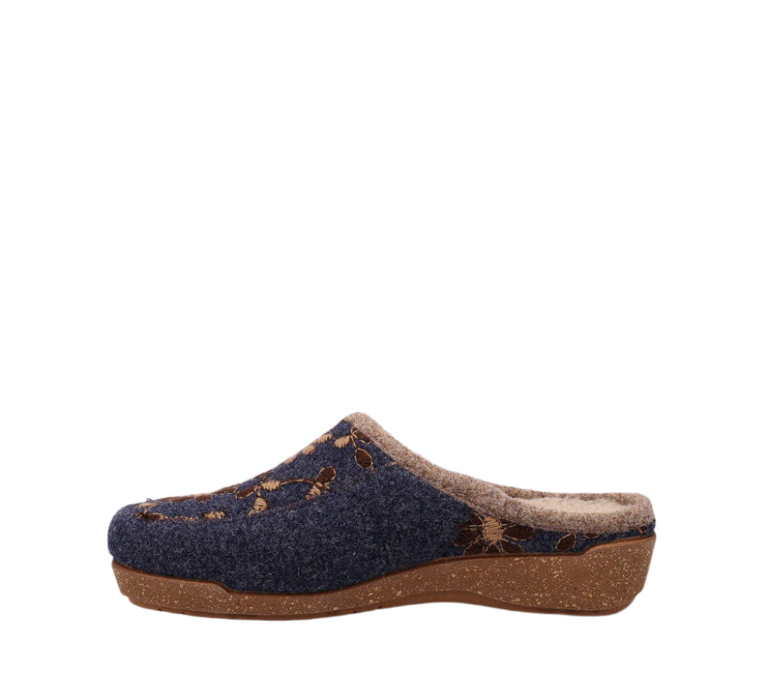 TAOS Woolderness - Navy arch support slippers