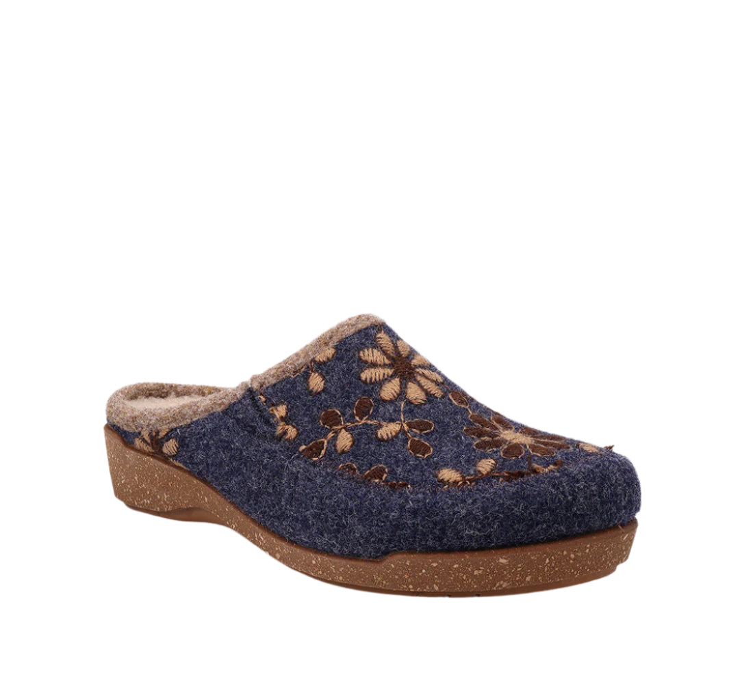 TAOS Woolderness - Navy arch support slippers