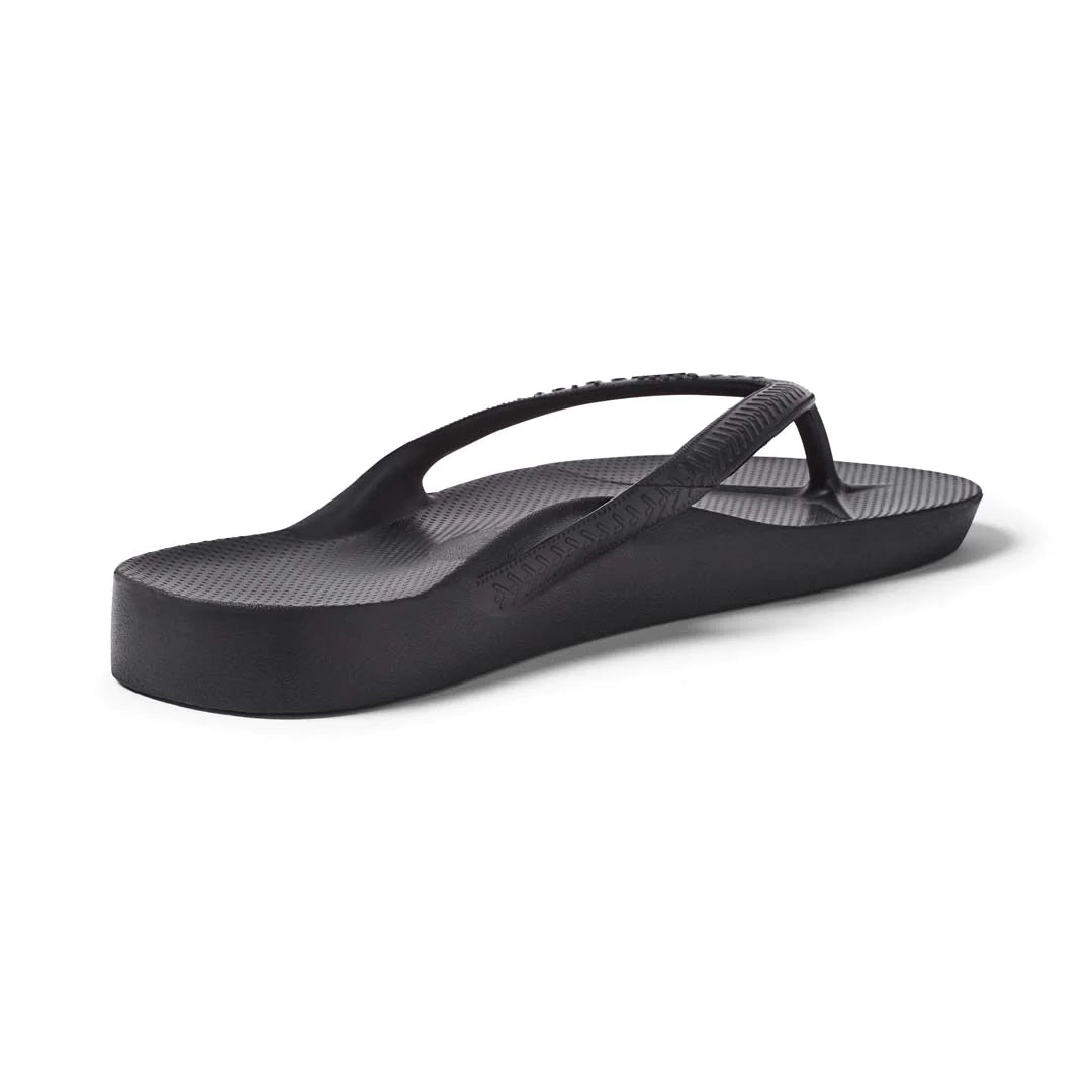ARCHIES Arch Support Thongs - Black