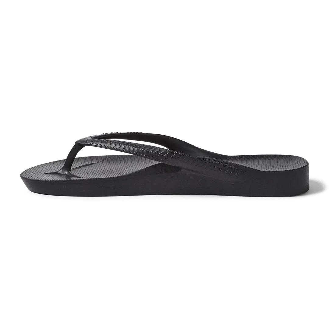 ARCHIES Arch Support Thongs - Black