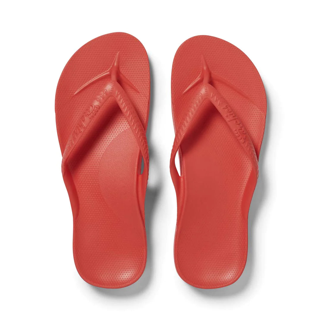 ARCHIES Arch Support Thongs - Coral