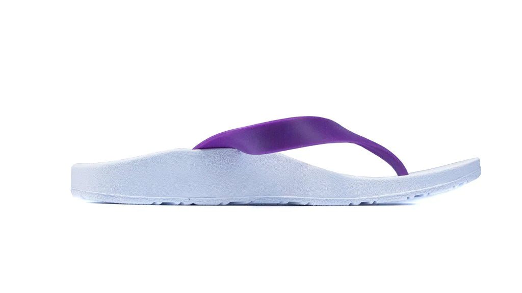 AXIGN Archline Kids Orthotic Thongs - White / Fuchsia