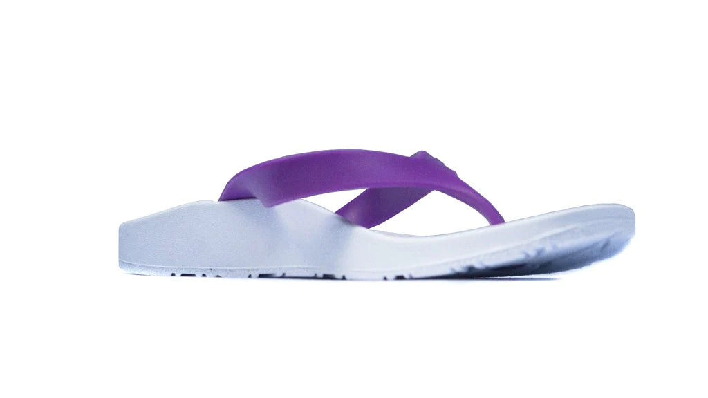 AXIGN Archline Kids Orthotic Thongs - White / Fuchsia