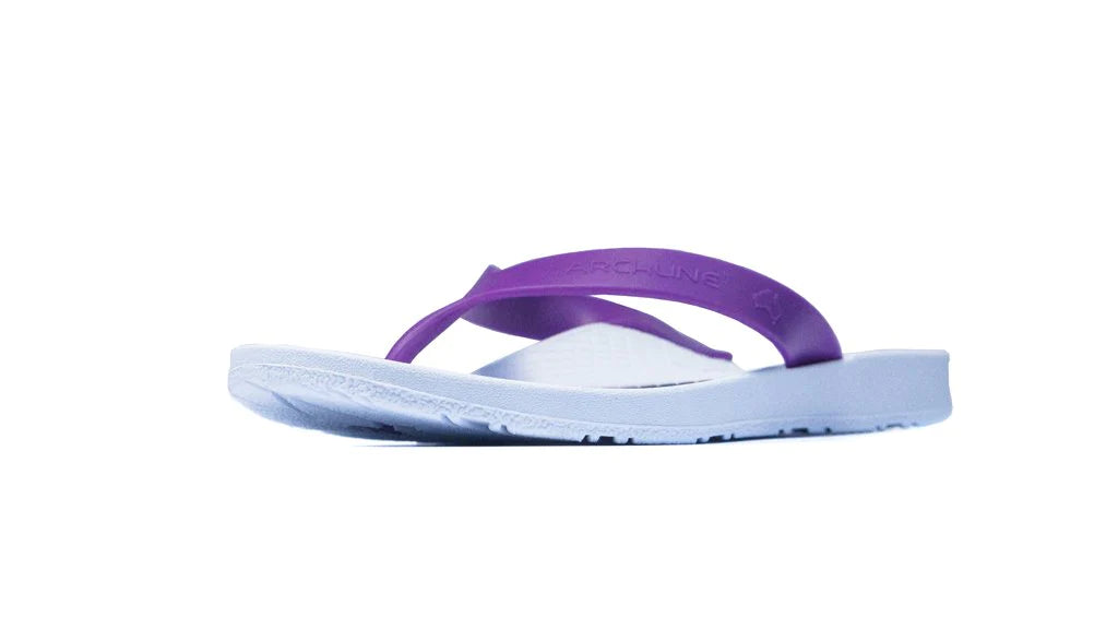 AXIGN Archline Kids Orthotic Thongs - White / Fuchsia