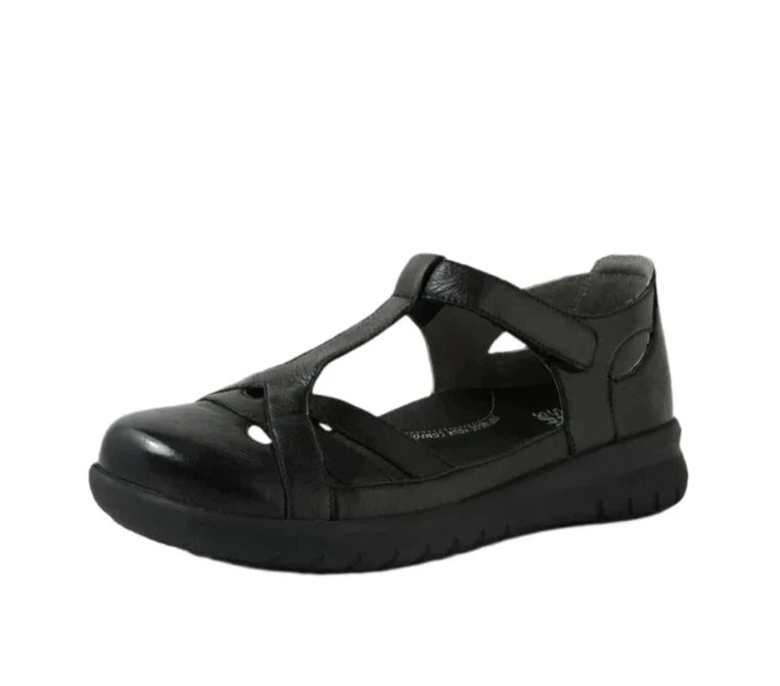 Black sandal on a white background
