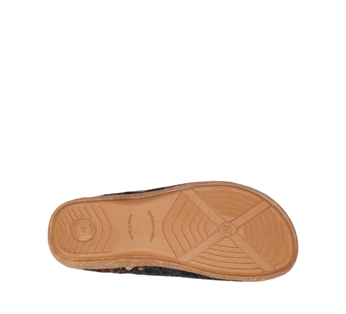 TAOS Woolderness - Charcoal arch support slippers