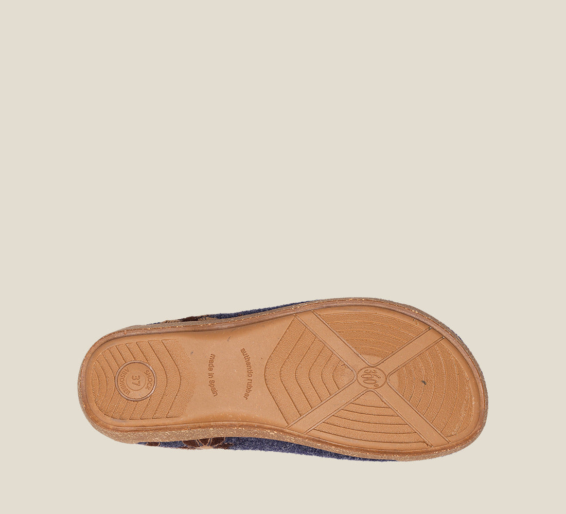 TAOS Woolderness - Navy arch support slippers