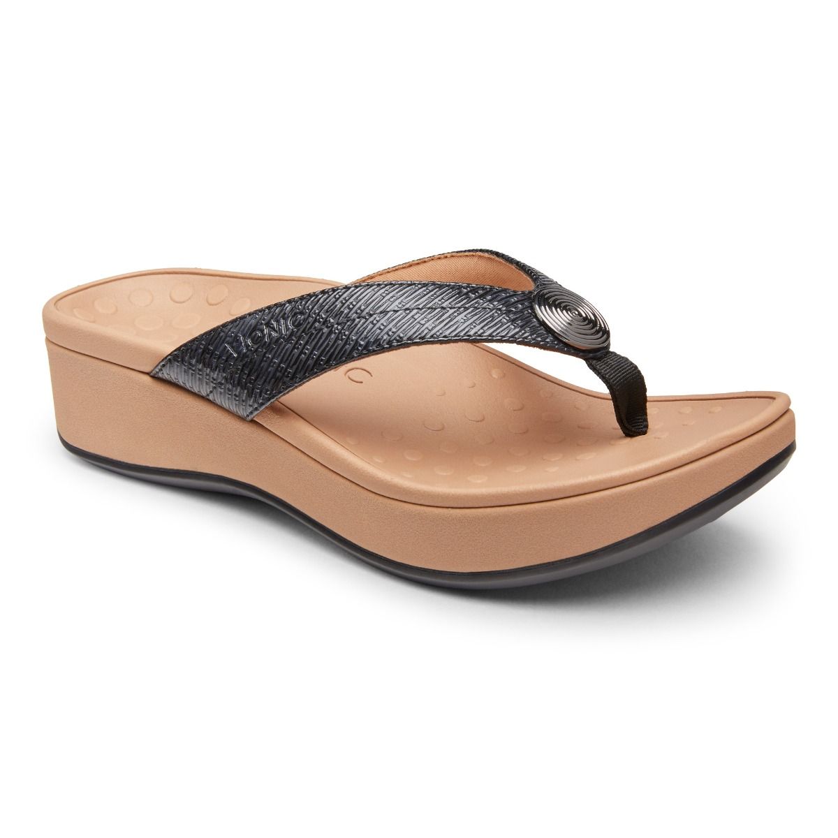 VIONIC Pilar Flip Flops - Black