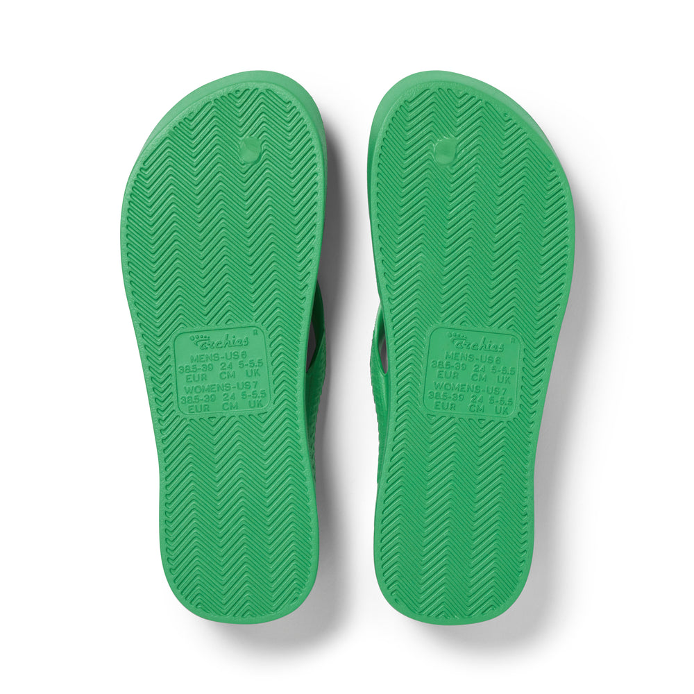 ARCHIES Arch Support Thongs - Kelly Green