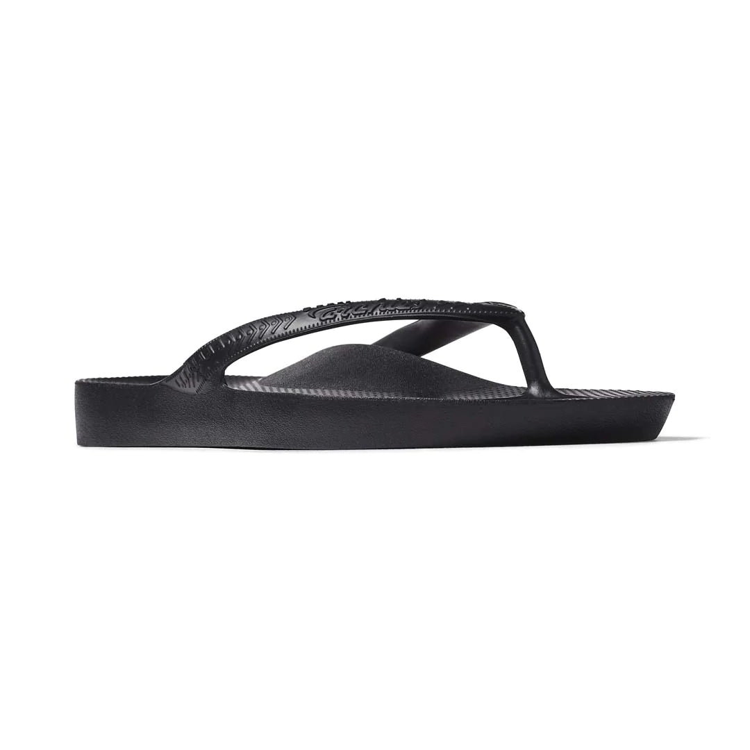 ARCHIES Arch Support Thongs - Black