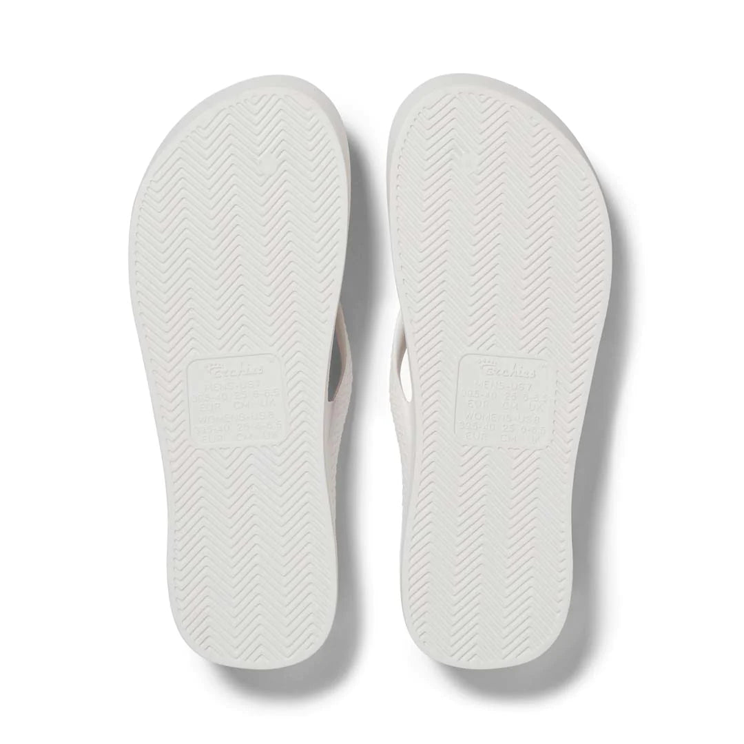 ARCHIES Arch Support Thongs - White