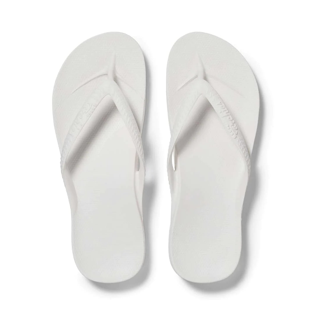 ARCHIES Arch Support Thongs - White