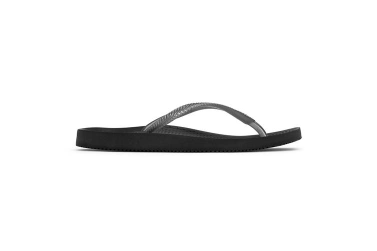 VIONIC Noosa Flip Flops Black Pewter Hobart Podiatrists Footwear