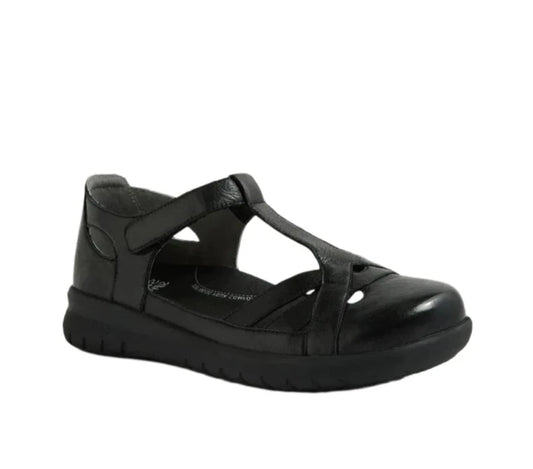 Black sandal on a white background